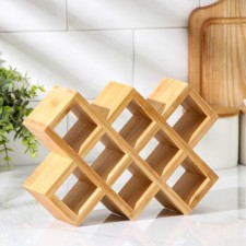 Standing for bottles of shares, 24.5 × 17 × 6.2 cm, bamboo