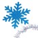 Carnival rim "snowflake", blue color