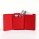Women's wallet on magnet, red color