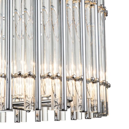 Suspended Indigo, 12025/7p Chrome. 7x40W, E14, 600x600x375/1575 mm, transparent color-2