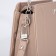 Women's bag El Masta with a zipper, external pocket, long belt, beige color