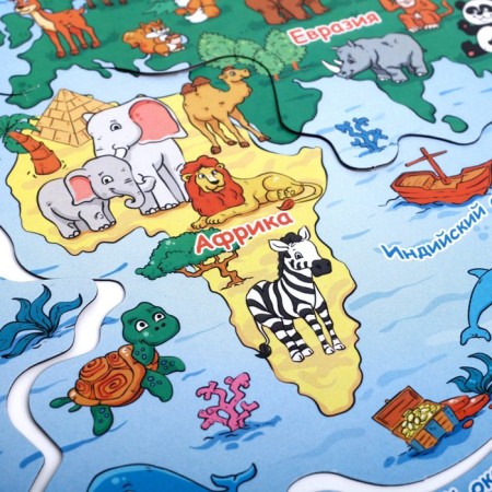 Magnetic puzzle "6 continents"-4