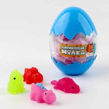 Dino antistress label, in an egg, MIX color-2