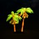 The artificial aquarium "palm tree", luminous, 14 cm, red