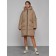 Coat insulated winter female, size 50, color light brown