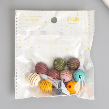 Busina for creativity tree "Ball with stripes" mix d = 1.6 cm-3