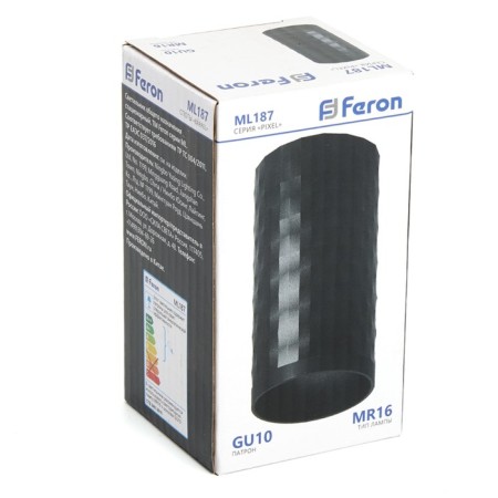 Ceiling light Feron ML187, IP20, GU10, 35 W, 55x55x100 mm, black color black-2