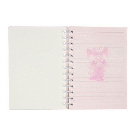 Notebook Gift Book on the comb 80l, line, color block, PVC Cat cover 3D (17.6x13.5cm) 105-4