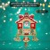 Decorative decoration (suspension) "New Year's house" 50x33.5 cm