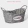Kashpo wicker share "Lucius", 25.5 × 15.5 × 15.5 cm, basket, gray color
