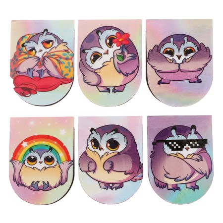 Magnetic bookmarks 6 pieces "Cosmic food"-1