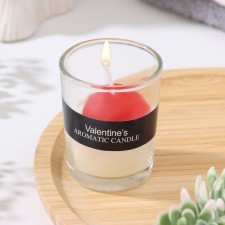 Aromatic candle in a glass 