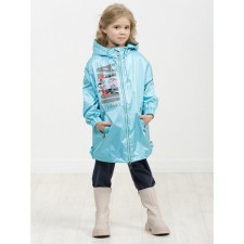 Плащ для девочек, рост 110 см, цвет бирюза