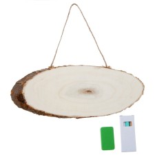 Wooden board for drawing and records, 30 × 12 × 1 cm, small cup + sponge
