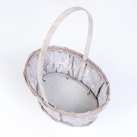 Wicker basket, 18x15x10/26 cm, natural, bamboo-3