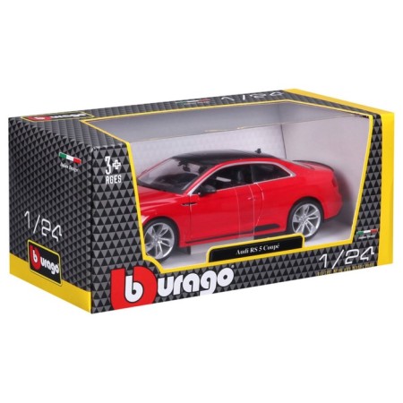 BBURAGO AUDI RS 5 Coupe, Die-Cast, 1:24, opening doors, red red-12