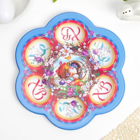 Easter stand for 6 eggs "Composition", 21.5 x 19.9cm-1