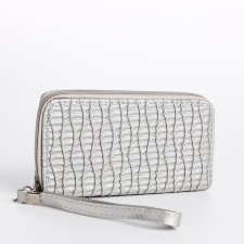 Women's wallet with lightning, silver color