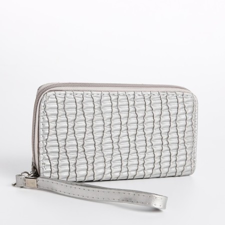 Women's wallet with lightning, silver color
