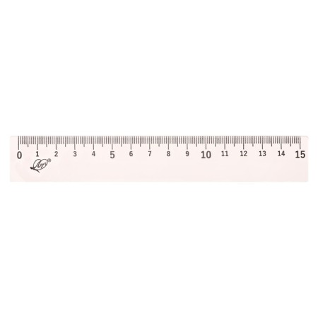 Damage set 4 objects (ruler 15 cm, square 30 °/ 60 °, 10 cm; square 45 °/ 45 °, 8 cm; transporter 180 °, 9 cm), transparent-4