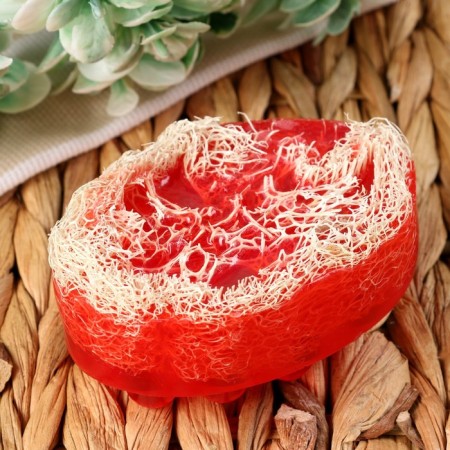 Massage soap with Luffa "Cherry Strael" 100 g "Dobroparov"-1