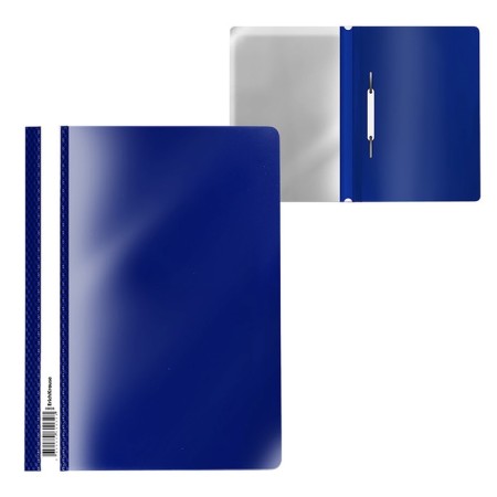 A4 180 μm folder, Erichkrause "Diamond Total Blue", with embossing, transparent top, blue