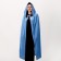 Carnival cloak adult, plush, blue color, length 120 cm