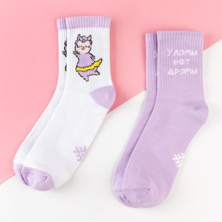 Set of female socks KAFTAN "La LAS" 2 pairs, size 36-39 (23-25 ​​cm)-1