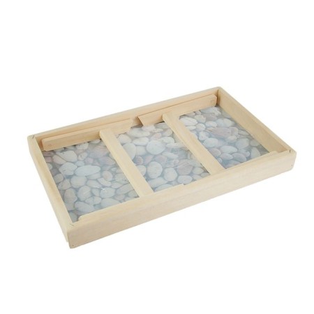 Breakfast table "Stones" glass surface 50x30cm-2