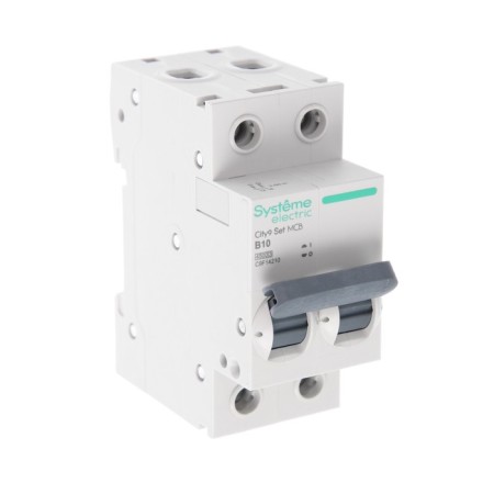 The circuit breaker SE CITY9 SET, B, 10 A, 2P, 4.5 KA, 230 V-1