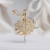 Brooch "Ballerina" Femininity, white color in gold