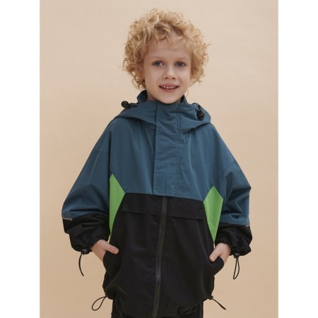 Vetrovka for boys, height 134 cm, sea wave color-6