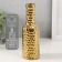Ceramics candlestick per 1 candle "bottle" d = 1.5 cm gold 6x6x20 cm