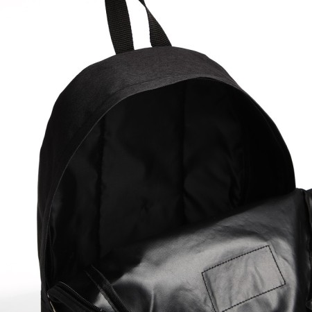 School backpack of textiles with lightning, external pocket, black color-5