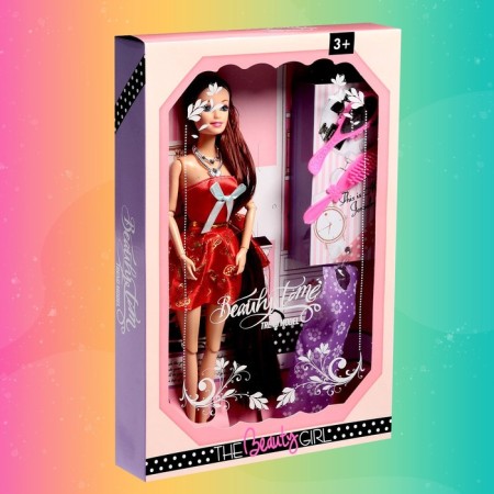 Line-modeling doll “Leila” with a set of dresses and accessories, mix-5