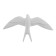 The decoration is wall, gypsum panel "Swallows", 5 pcs, 18 x 11 cm, white