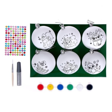 Set for creativity. Christmas balls for coloring "Tale time", D = 7 cm, 6 pcs-3