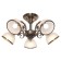 Alanis chandelier, 5x40W E27, bronze 70x70x27 cm.