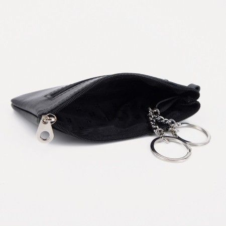 Key of zipper, length 13.5 cm, 2 rings, black color-2
