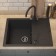 Quartz-quartz kitchen-quartz Uperwood quartz UPD-03, rectangular, color 04 black