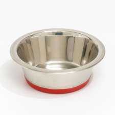 Standard bowl with non -slip silicone base, 400 ml, red