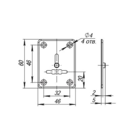 Decorative punch Punto ESC081/1-SS, with a curtain, stainless steel, 1 pc.-1