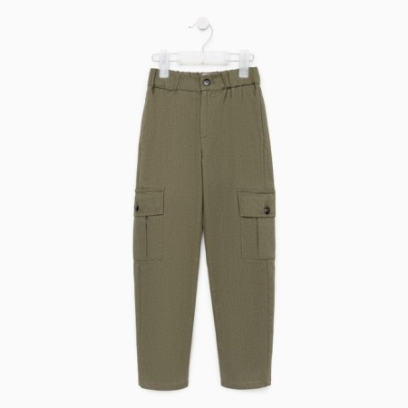 Pants for the boy Minaku: Casual Collection Khaki Color, height 134-3