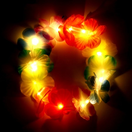 Hawaiian light wreath "Kupuna", 3 backlight modes-4