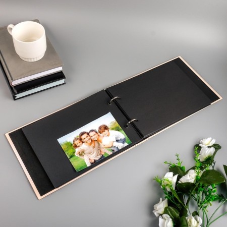 Photo album 25 sheets (corners+rings) "White Feather" 27x19 cm-5