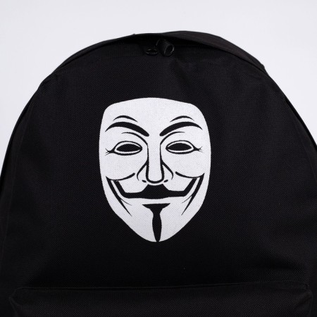 School youth backpack, lightning department, n/pocket, “mask”, black, 33x13x37-5