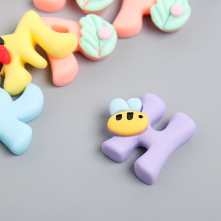 Decor for creativity plastic "Bukoki" set 10 pcs mix 2.3x2.3 cm-1