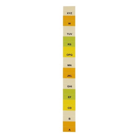 A65 elastic band, 12 departments, yellow patterns, pastel-5