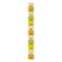 A65 elastic band, 12 departments, yellow patterns, pastel