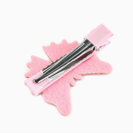 Hair clip with sparkles, 2 pcs, 5.5 cm, butterflies, cold heart-1